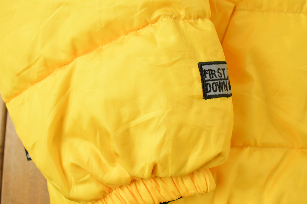 Vintage 1990s First Down Puffer Jacket Men's XL from propervintagecanada