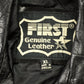 Vintage 1990s First Genuine Leather Biker Jacket Men's Medium from propervintagecanada