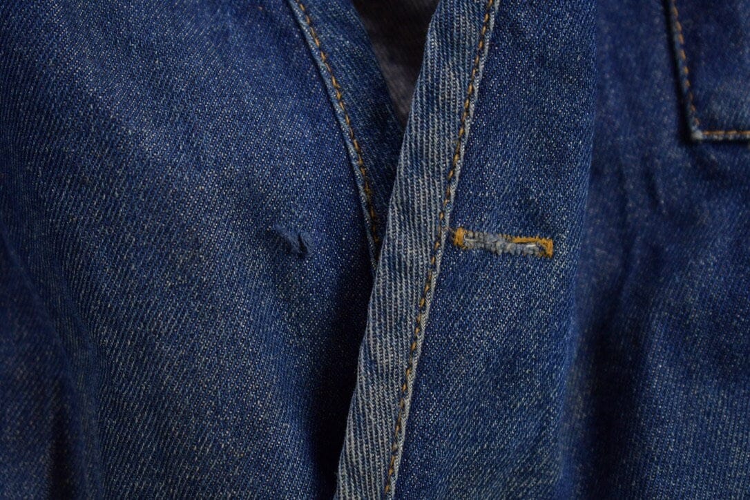 Vintage 1990s Fits Uniforms True Value Embroidered Denim Jean Vest Men's XL from propervintagecanada