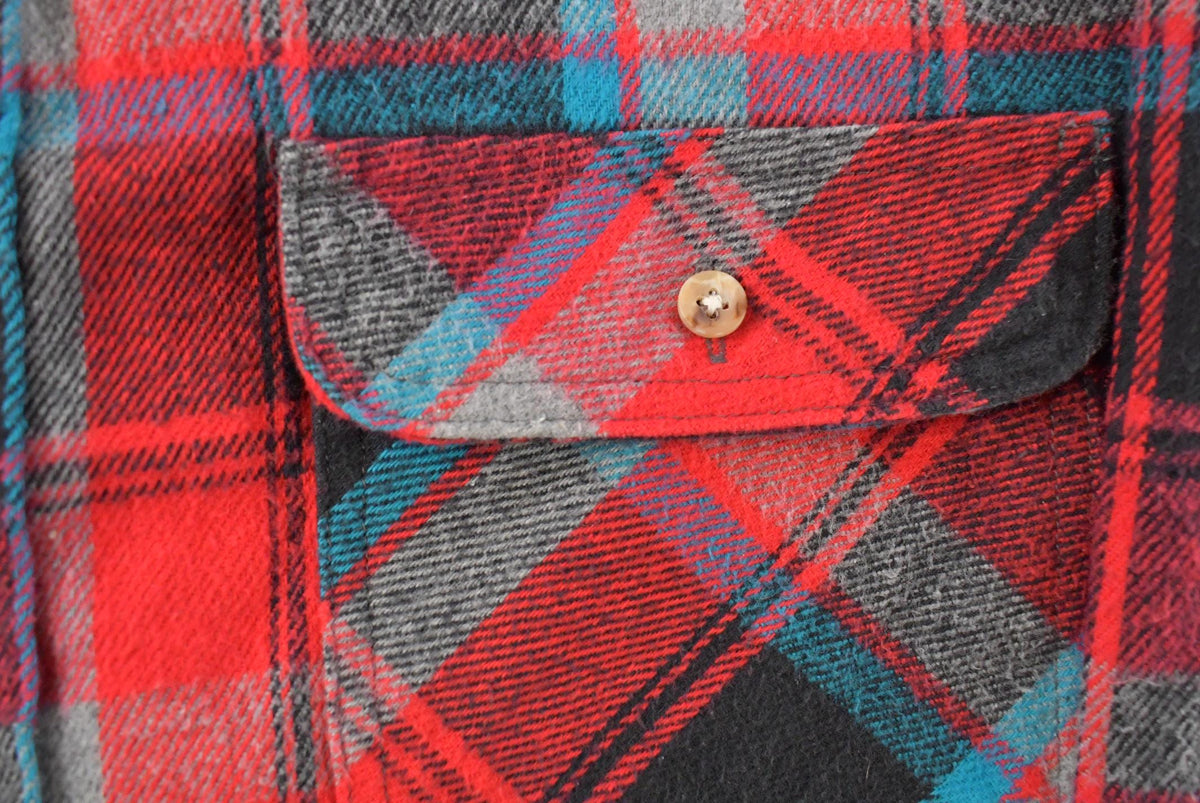 Vintage 1990s Five Brother Plaid Flannel Button Up Shirt Men's 2XL Tall from propervintagecanada