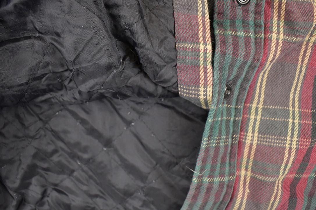 Vintage 1990s Five Brother Plaid Lined Button Up Shirt Men's L from propervintagecanada