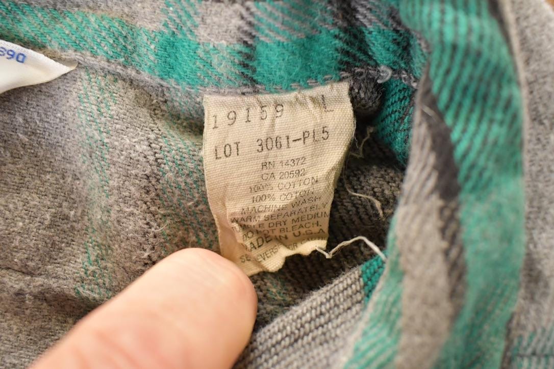 Vintage 1990s Five Brother Plaid Western Style Button Up Shirt Men's L from propervintagecanada