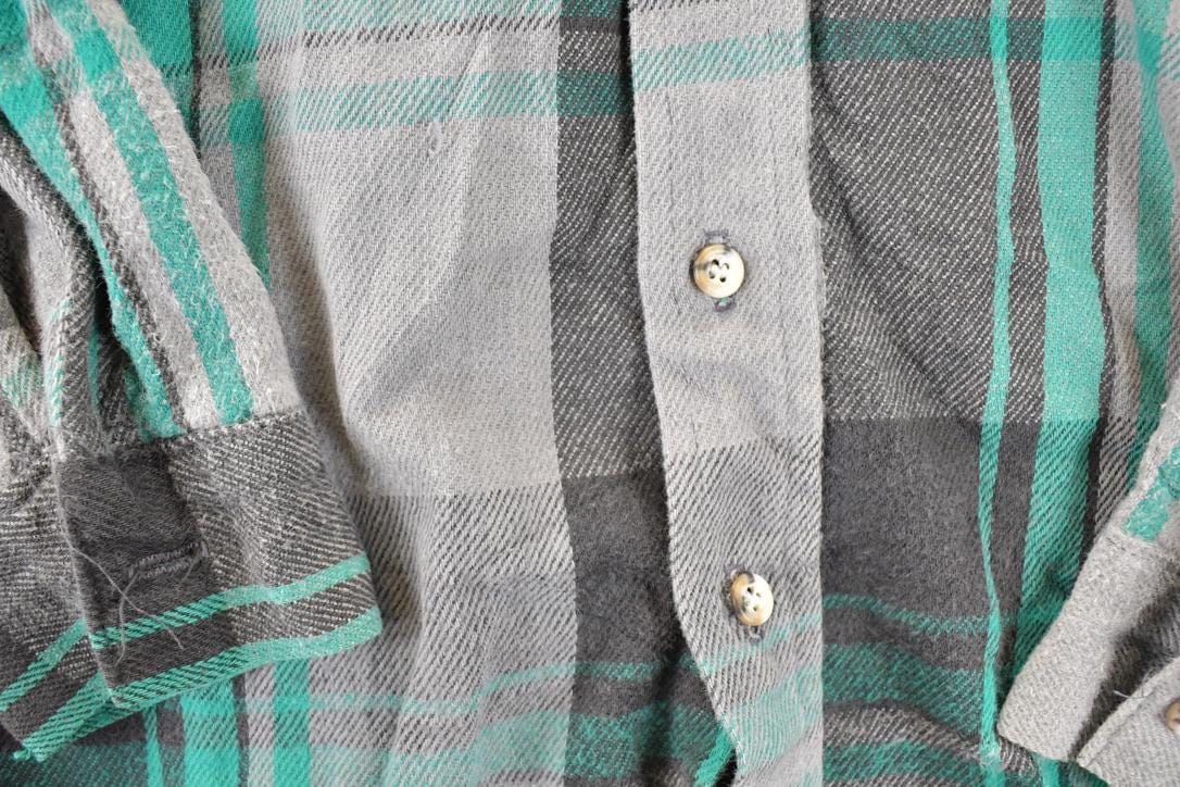 Vintage 1990s Five Brother Plaid Western Style Button Up Shirt Men's L from propervintagecanada
