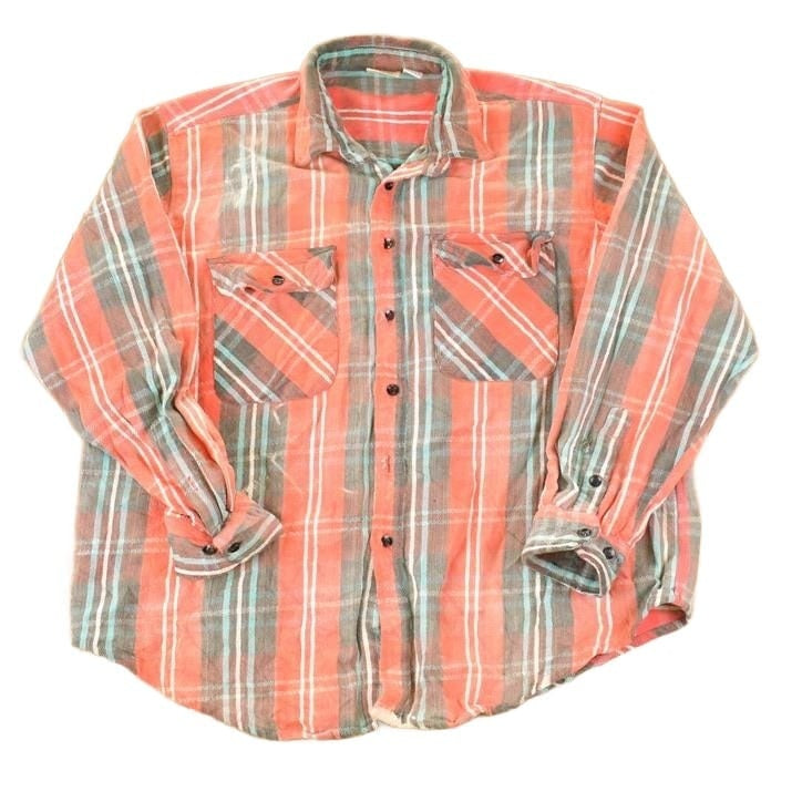 Vintage 1990s Five Brother Plaid Western Style Button Up Shirt Men's XL from propervintagecanada