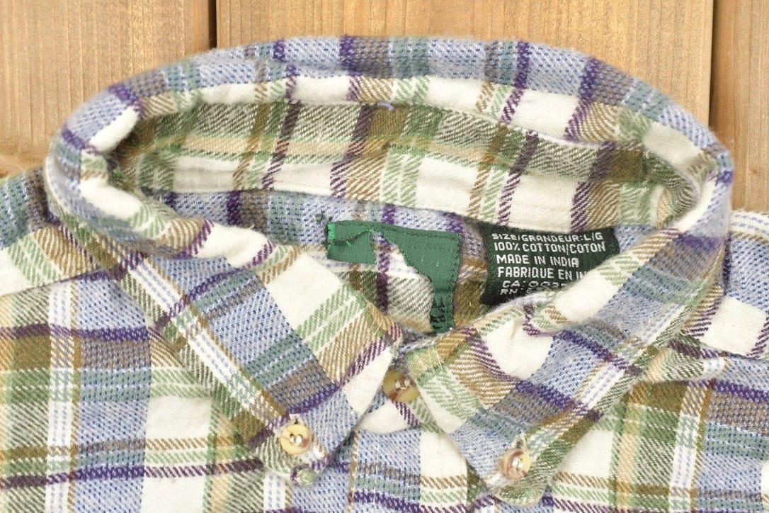 Vintage 1990s Flannel Button Up Shirt Men's Large from propervintagecanada