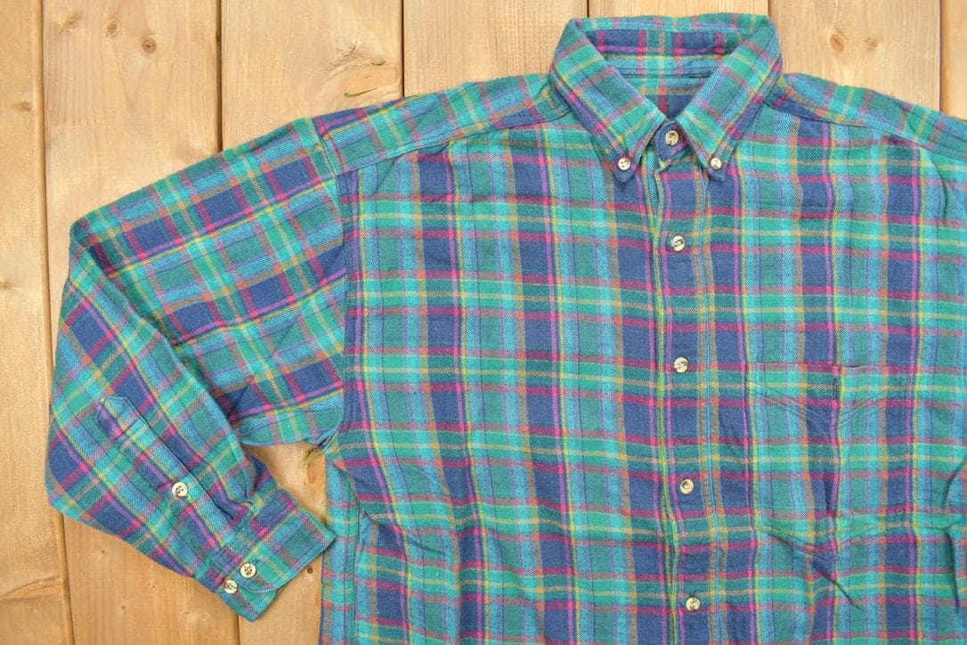 Vintage 1990s Flannel Button Up Shirt Men's S from propervintagecanada