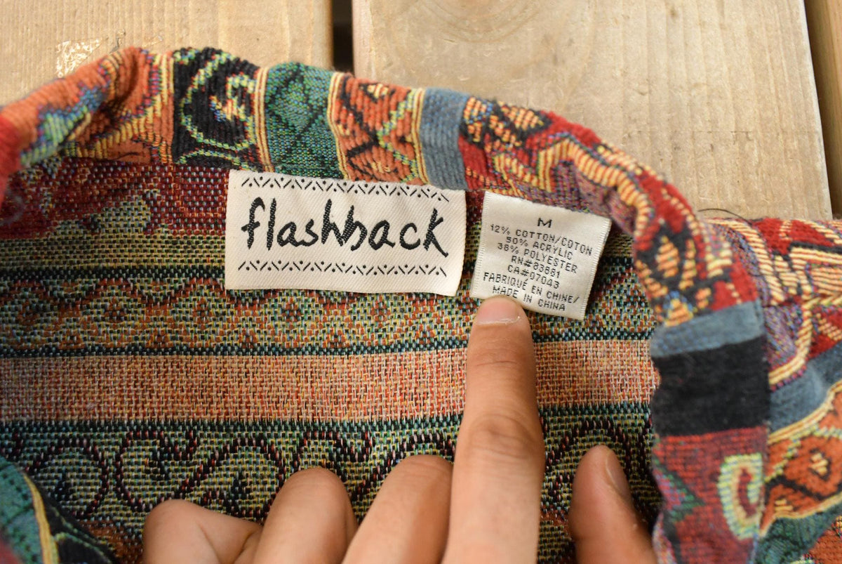Vintage 1990s Flashback Tapestry Abstract Pattern Women's M from propervintagecanada