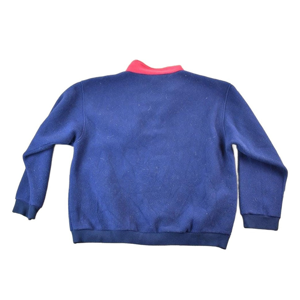 Vintage 1990s Fleece Checkmark Collared Sweatshirt Mens XL from propervintagecanada