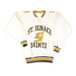 Vintage 1990s Fleece Tech St Ignace Saints University Tie Up Crewneck Sweater Men's XL from propervintagecanada