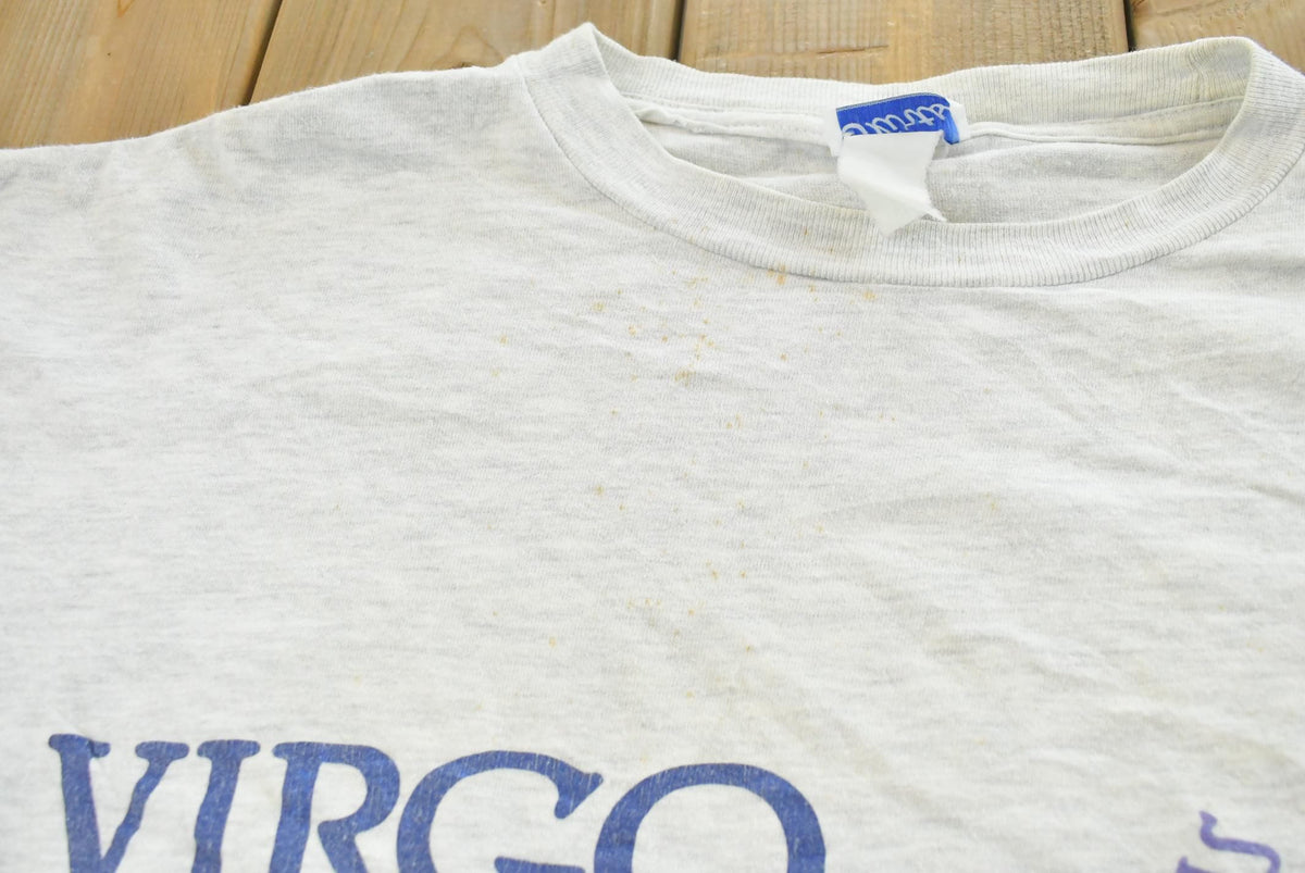 Vintage 1990s Flirts Virgo Zodiac Sign Garfield Graphic Sleep T-Shirt Mens 3XL from propervintagecanada