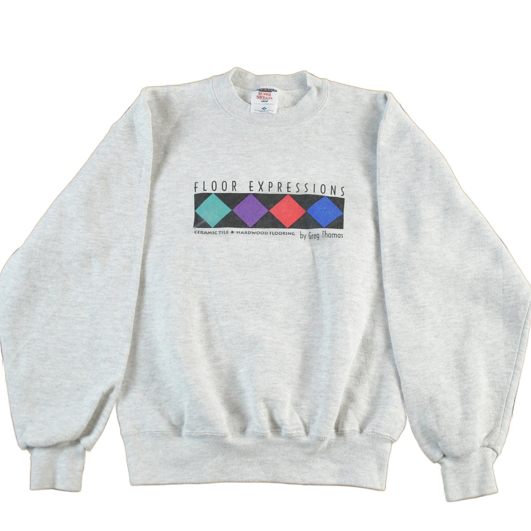 Vintage 1990s Floor Expressions Workwear Crewneck Sweatshirt Men's Small from propervintagecanada