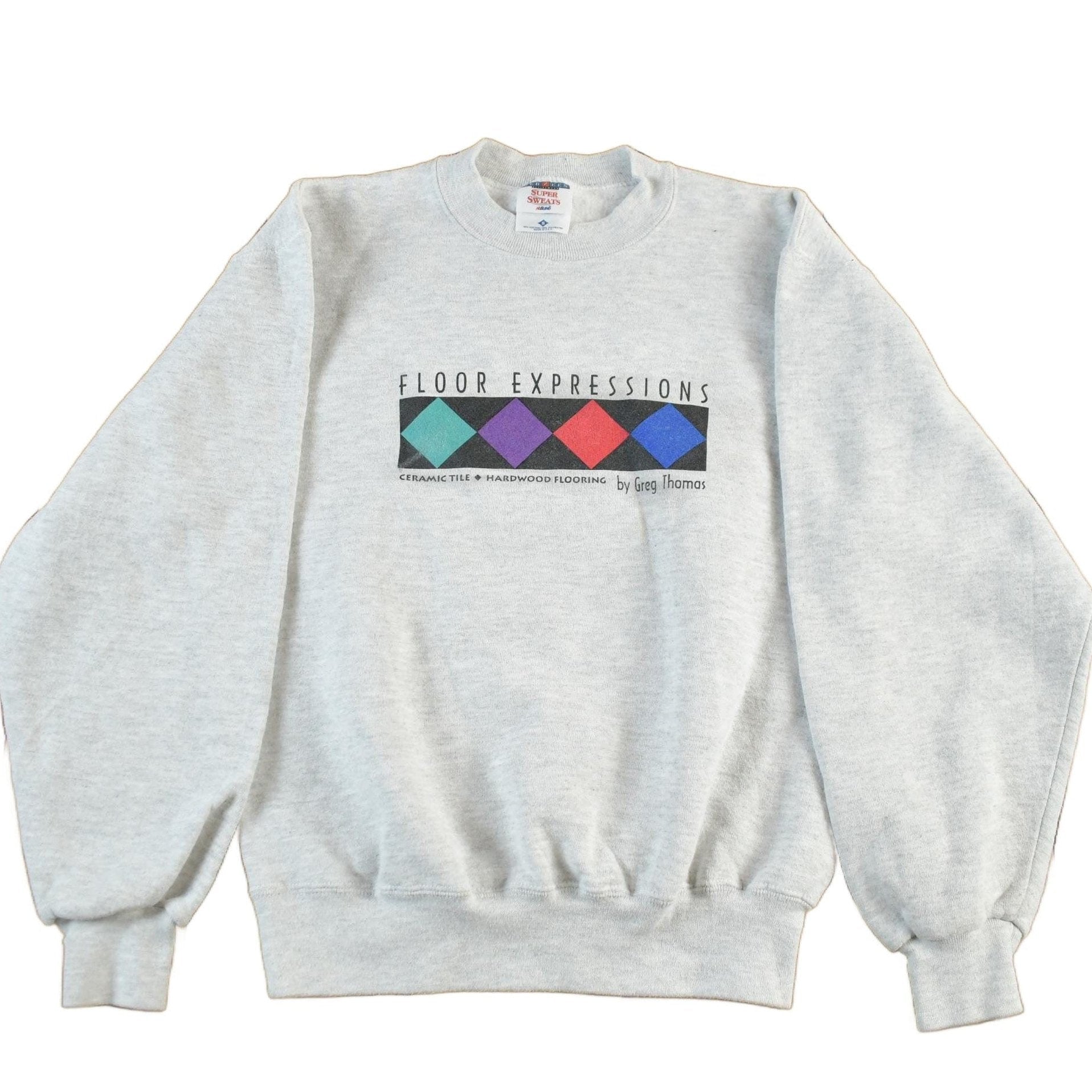 Vintage 1990s Floor Expressions Workwear Crewneck Sweatshirt Men's Small from propervintagecanada