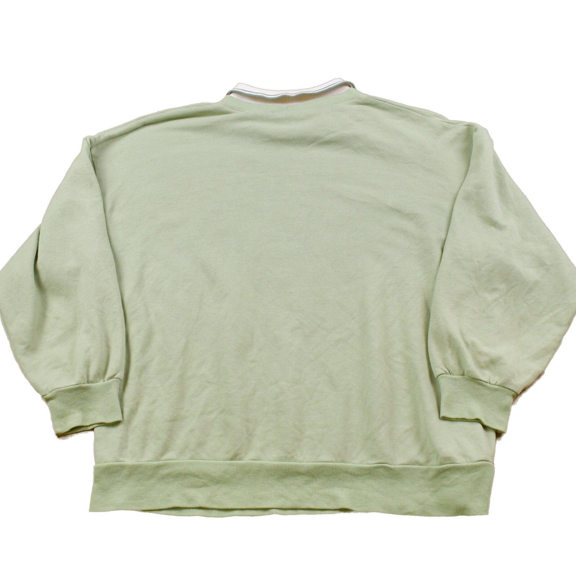 Vintage 1990s Floral Collared Crewneck Sweatshirt Women's L from propervintagecanada