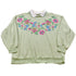Vintage 1990s Floral Collared Crewneck Sweatshirt Women&