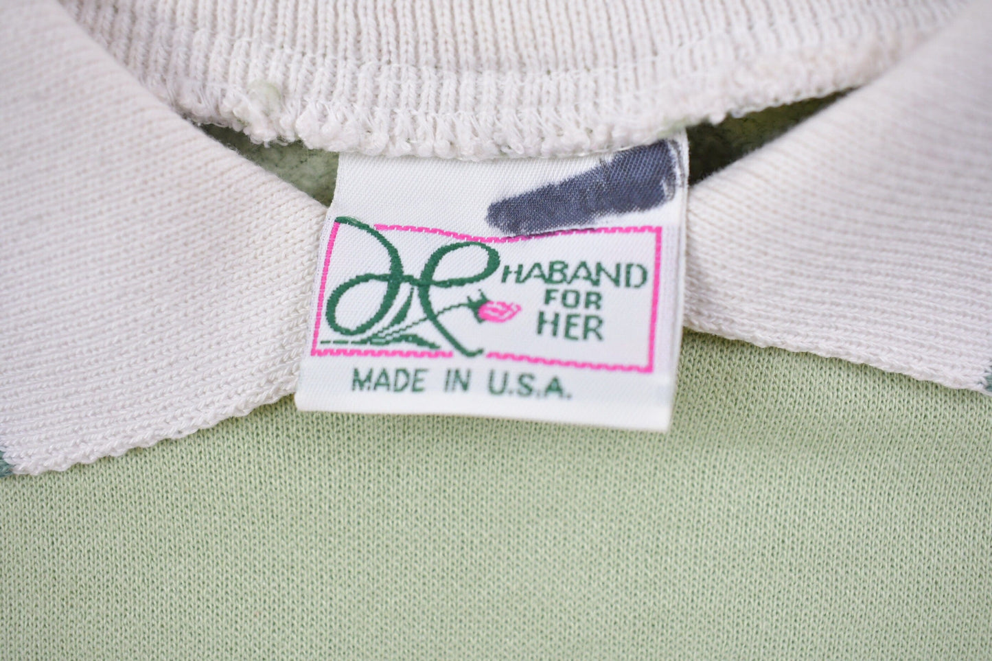 Vintage 1990s Floral Collared Crewneck Sweatshirt Women's L from propervintagecanada