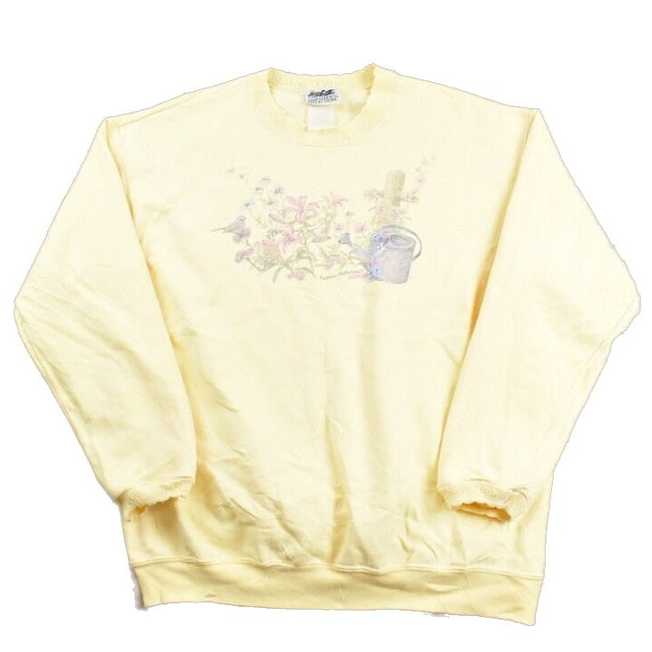 Vintage 1990s Floral Crewneck Sweater Men's Medium from propervintagecanada