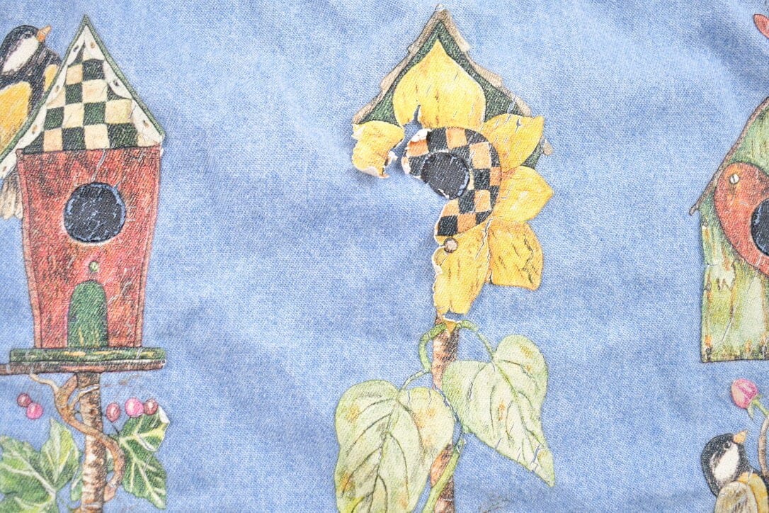 Vintage 1990s Floral Jean Button Up Shirt Men's Large from propervintagecanada