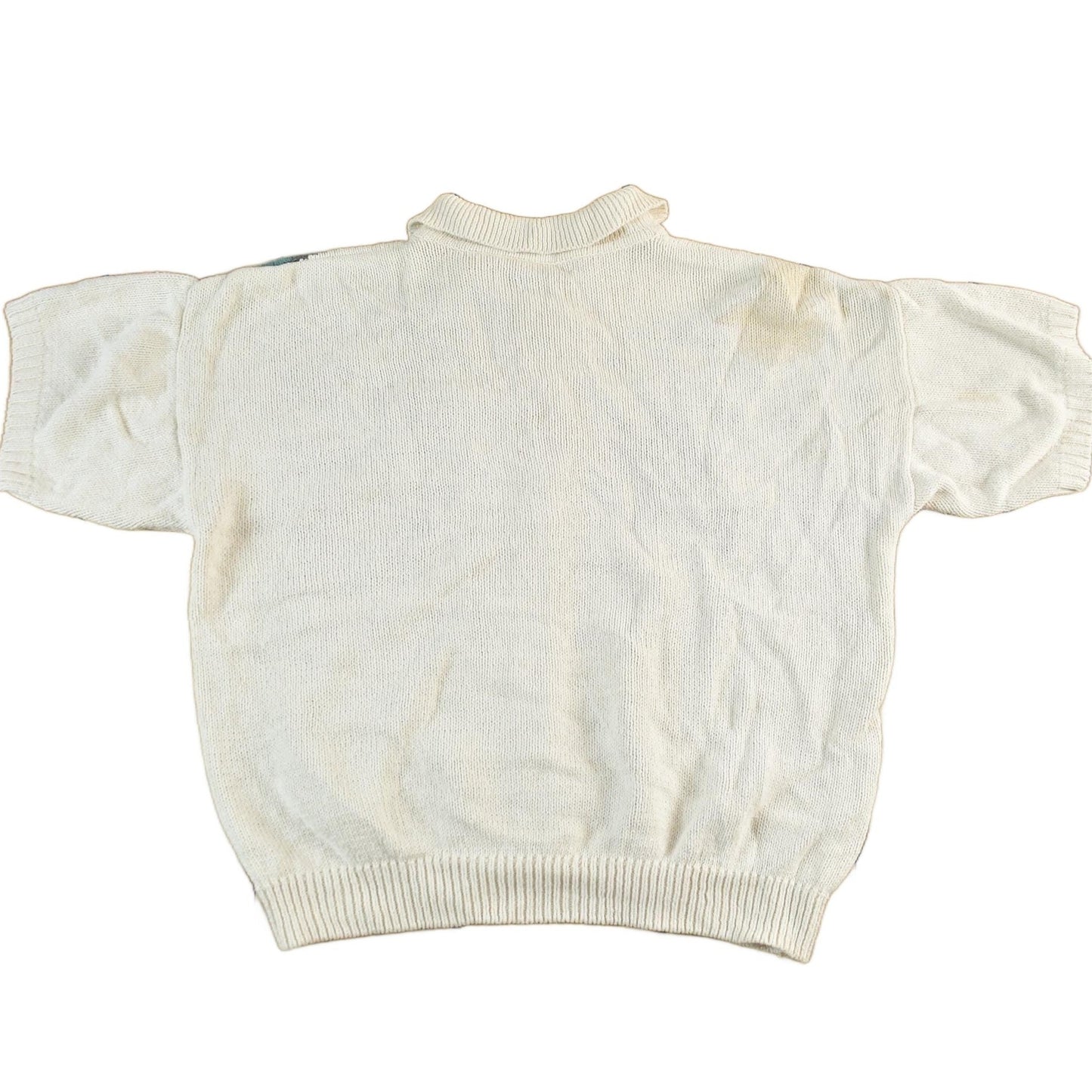 Vintage 1990s Floral Knit Cardigan Sweater Short Sleeve Women's S-M from propervintagecanada