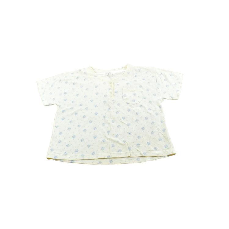 Vintage 1990s Floral Print Short Sleeve Thermal T-Shirt Women's XL from propervintagecanada