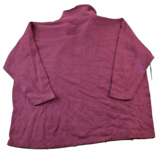 Vintage 1990s Floral Quarter Zip Collared Sweatshirt Made In USA Men's XL from propervintagecanada