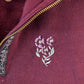 Vintage 1990s Floral Quarter Zip Collared Sweatshirt Made In USA Men's XL from propervintagecanada