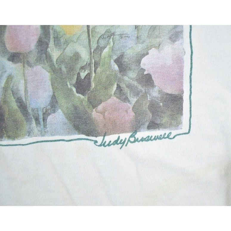 Vintage 1990s Floral Souvenir Single Stitch Graphic Print Long Sleeve T-Shirt Men's Large from propervintagecanada