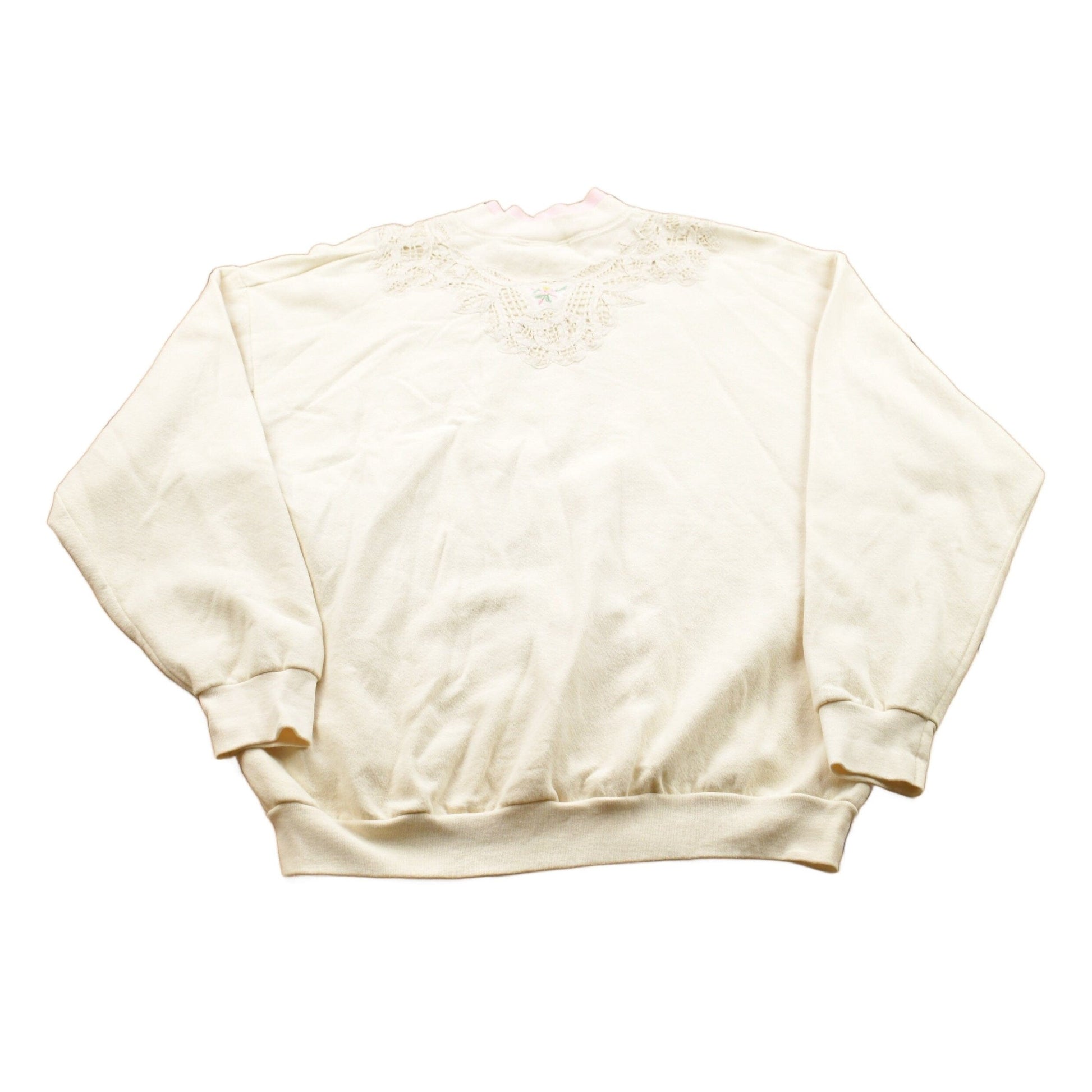 Vintage 1990s Floral Theme Crewneck Sweater Men's Large from propervintagecanada