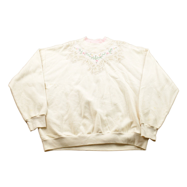 Vintage 1990s Floral Theme Crewneck Sweater Men's Large from propervintagecanada