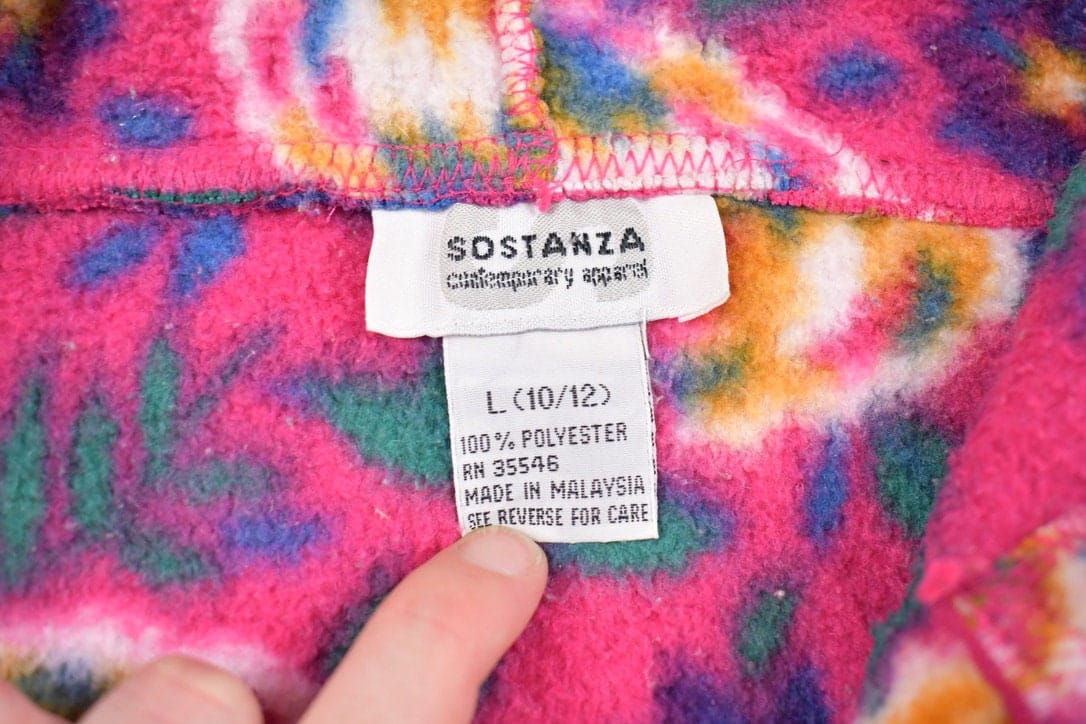 Vintage 1990s Floral Theme Fleece Sweater Women's S from propervintagecanada