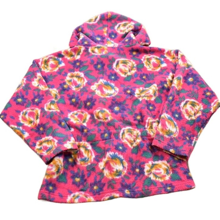 Vintage 1990s Floral Theme Fleece Sweater Women's S from propervintagecanada
