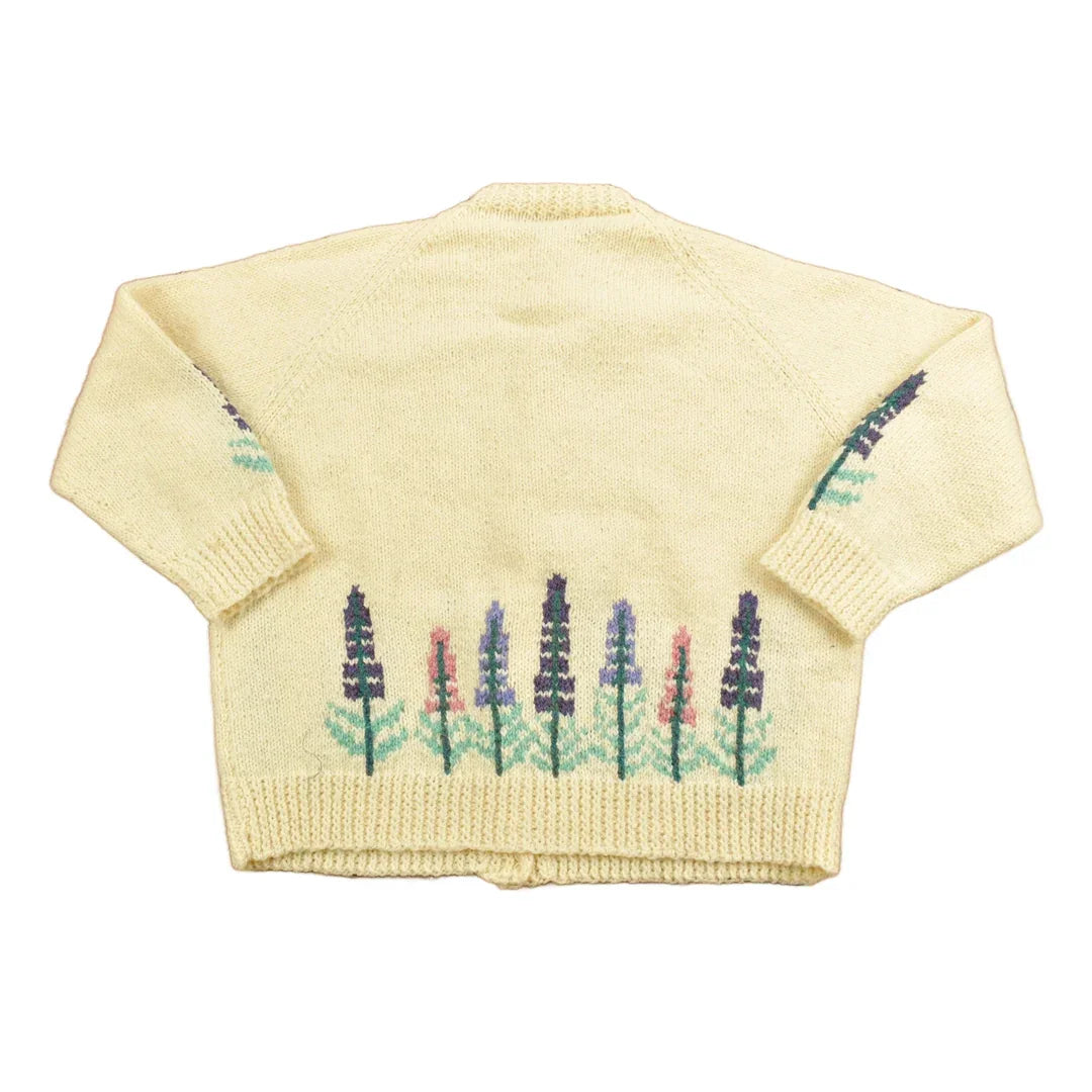 Vintage 1990s Floral Theme Knit Cardigan Sweater Women's M from propervintagecanada