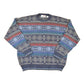 Vintage 1990s Florence Tricot Abstract Knit Crewneck Sweater Mens L from propervintagecanada