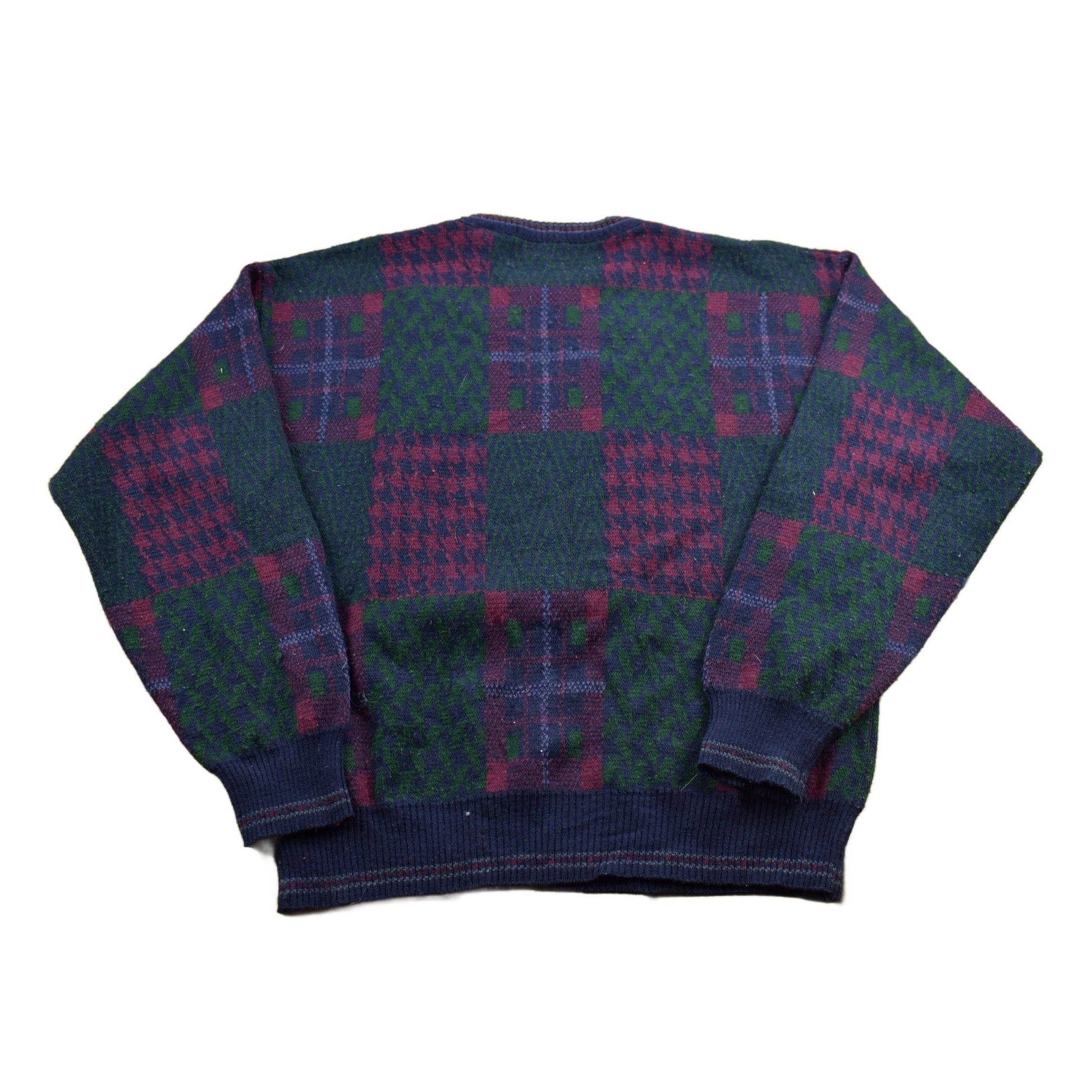 Vintage 1990s Florence Tricot Knitted Wool Crewneck Sweater Men's Small from propervintagecanada