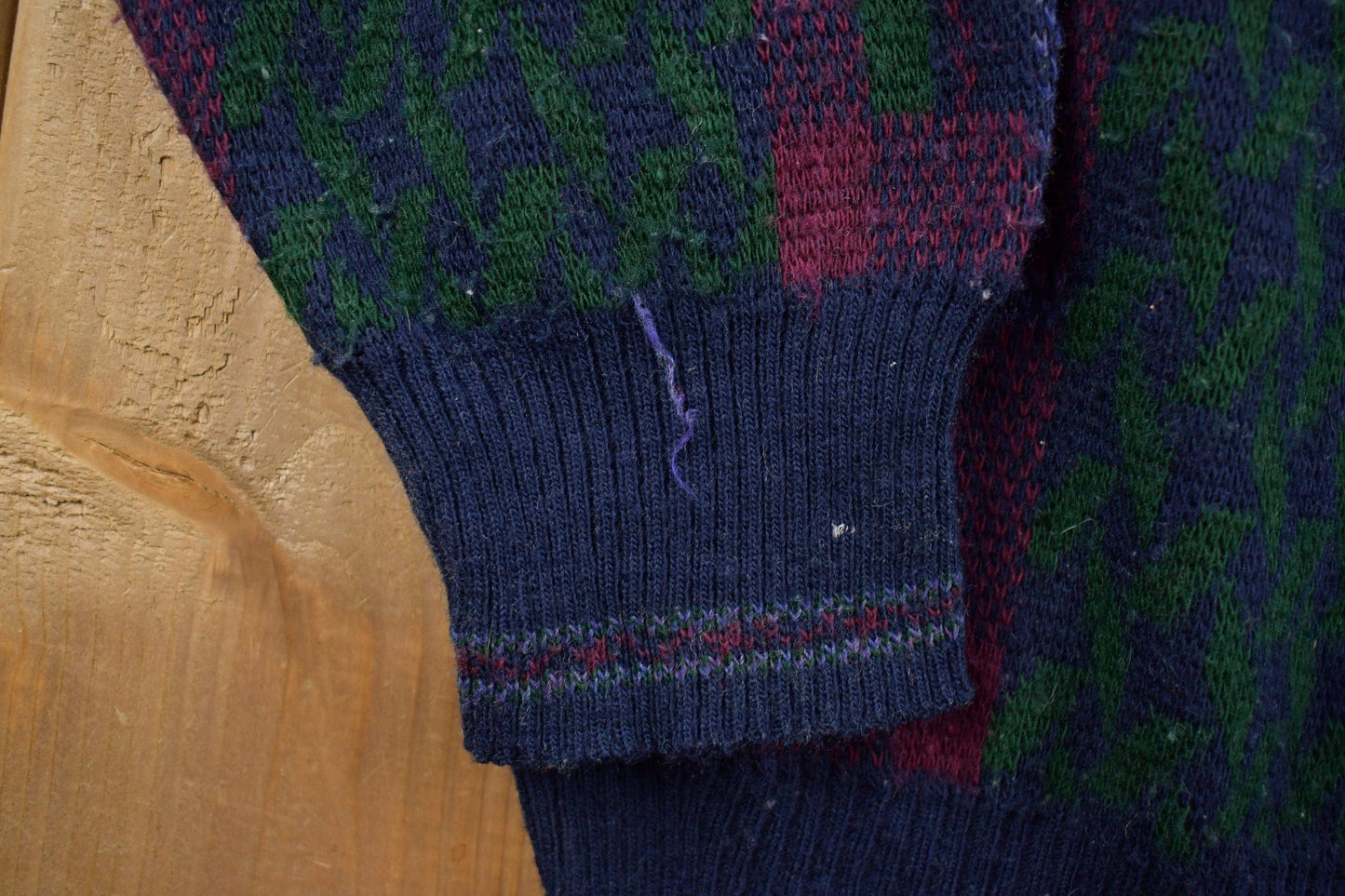 Vintage 1990s Florence Tricot Knitted Wool Crewneck Sweater Men's Small from propervintagecanada