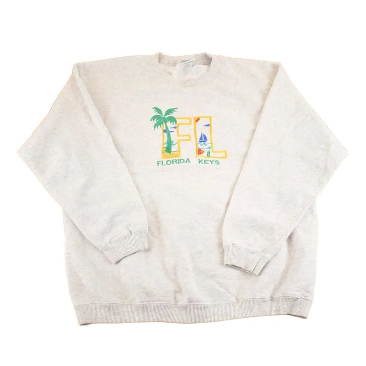 Vintage 1990s Florida Keys Souvenir Crewneck Sweatshirt Mens L from propervintagecanada