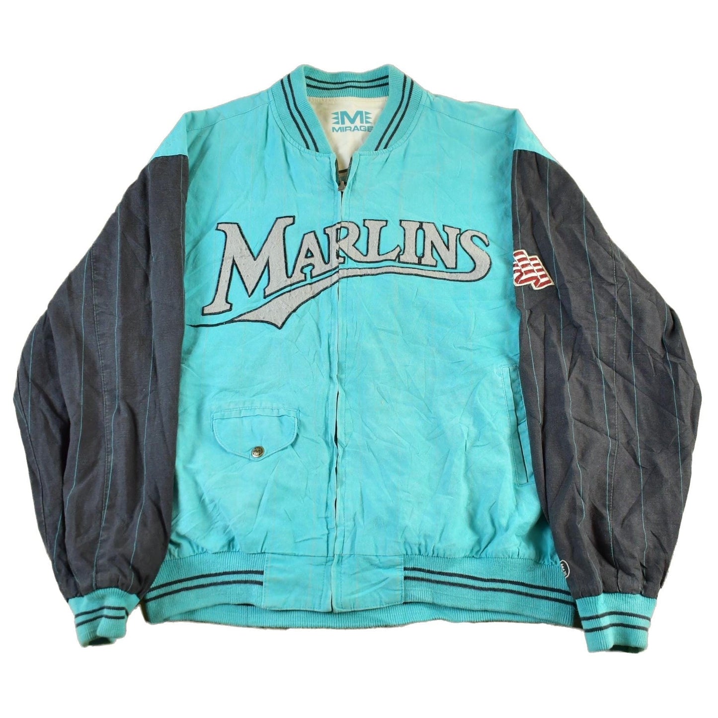 Vintage 1990s Florida Marlins MLB Full Zip Mirage Jacket Men's Large from propervintagecanada