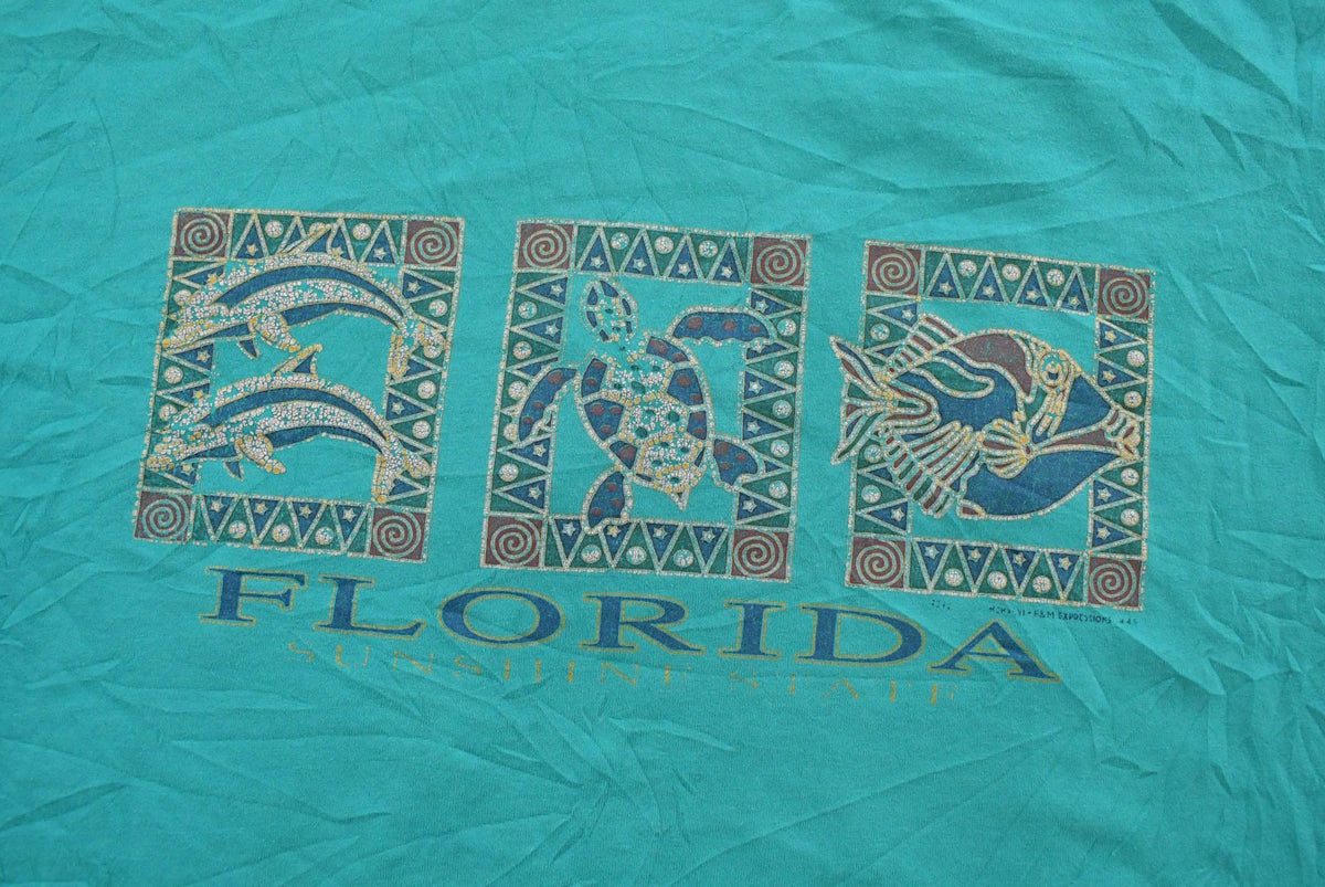 Vintage 1990s Florida Travel Souvenir T Shirt Men's 2XL from propervintagecanada