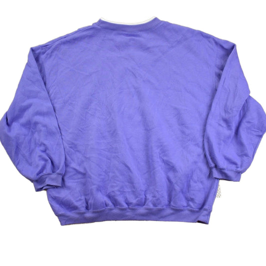 Vintage 1990s Flower Embroidery Cute Grandma Style Crewneck SweaterMen's Large from propervintagecanada