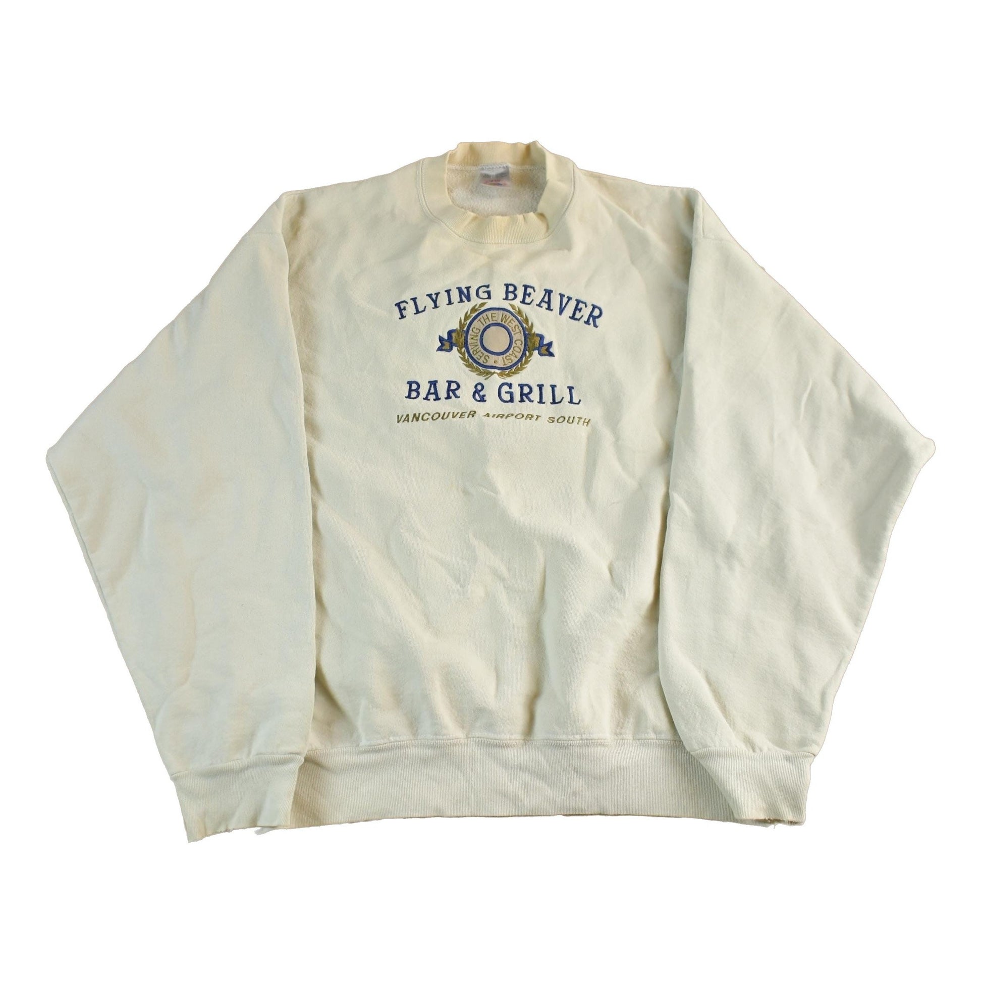 Vintage 1990s Flying Beaver Bar Grill Crewneck Sweatshirt Mens XL from propervintagecanada