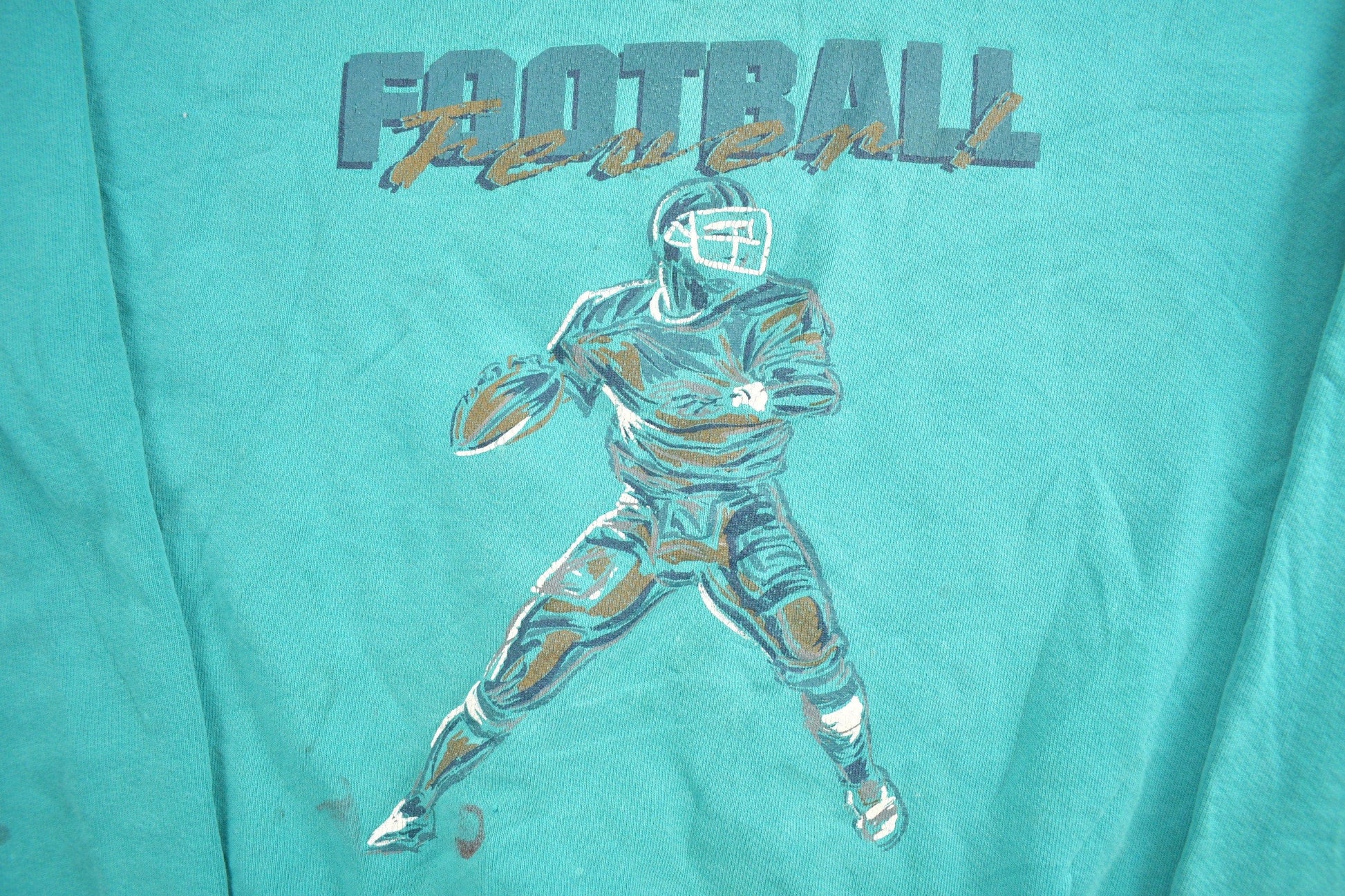 Vintage 1990s Football Fever Crewneck Sweatshirt Men's Large from propervintagecanada