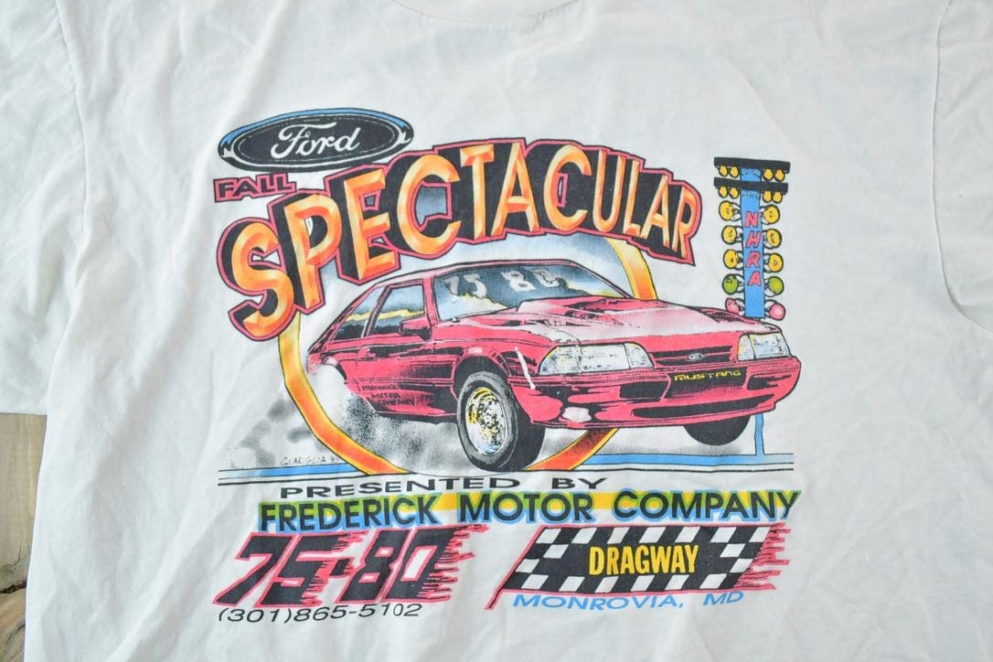 Vintage 1990s Ford Spectacular Souvenir Single Stitch Graphic Print T-Shirt Men's Large from propervintagecanada