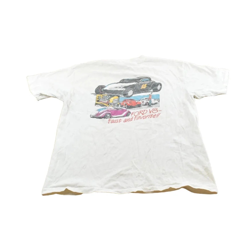 Vintage 1990s Ford V8 Street Rod Antique Car T-Shirt Men's L from propervintagecanada