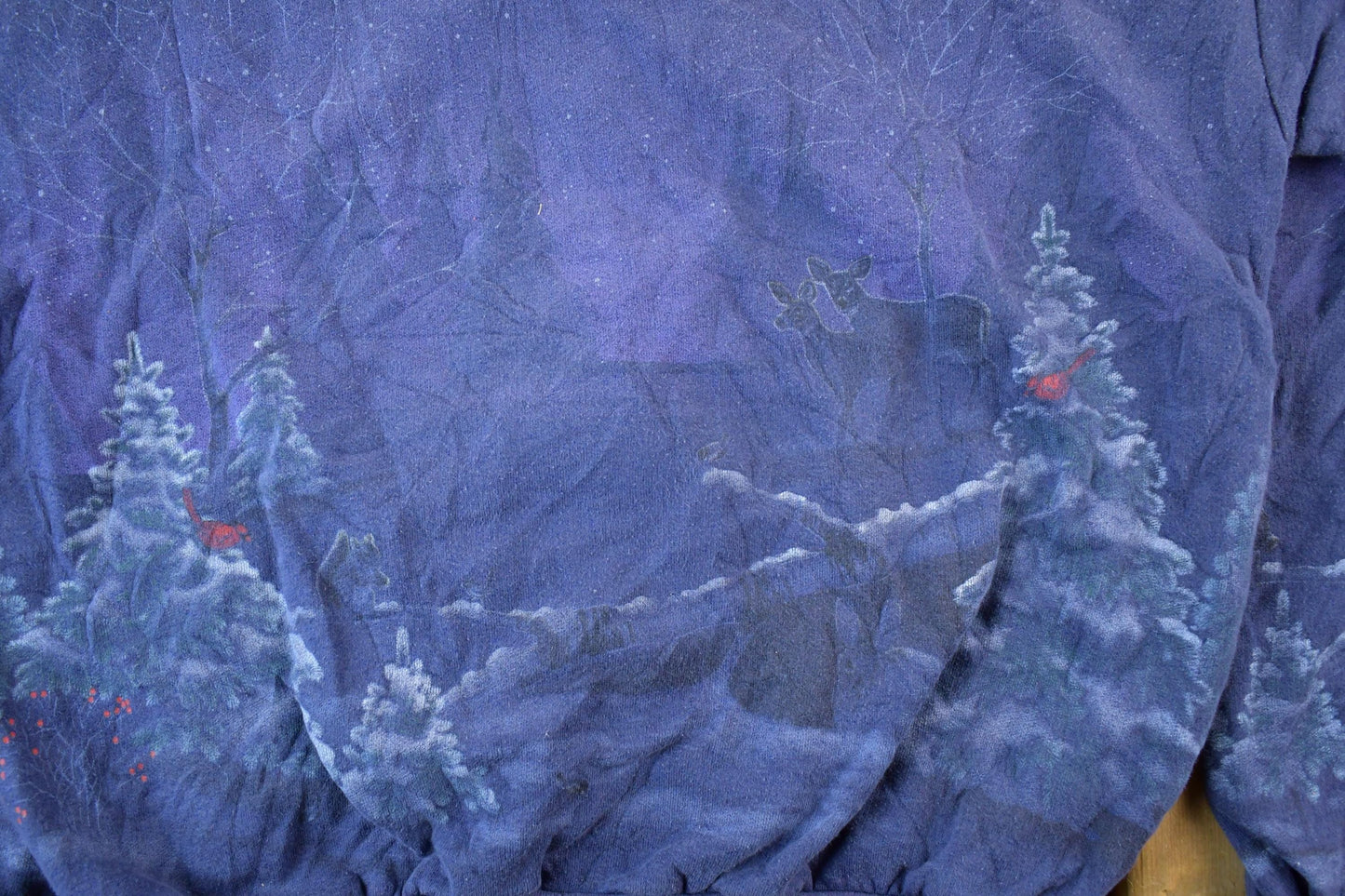 Vintage 1990s Forest Nature Landscape Graphic Cardigan Sweatshirt Women's Medium from propervintagecanada