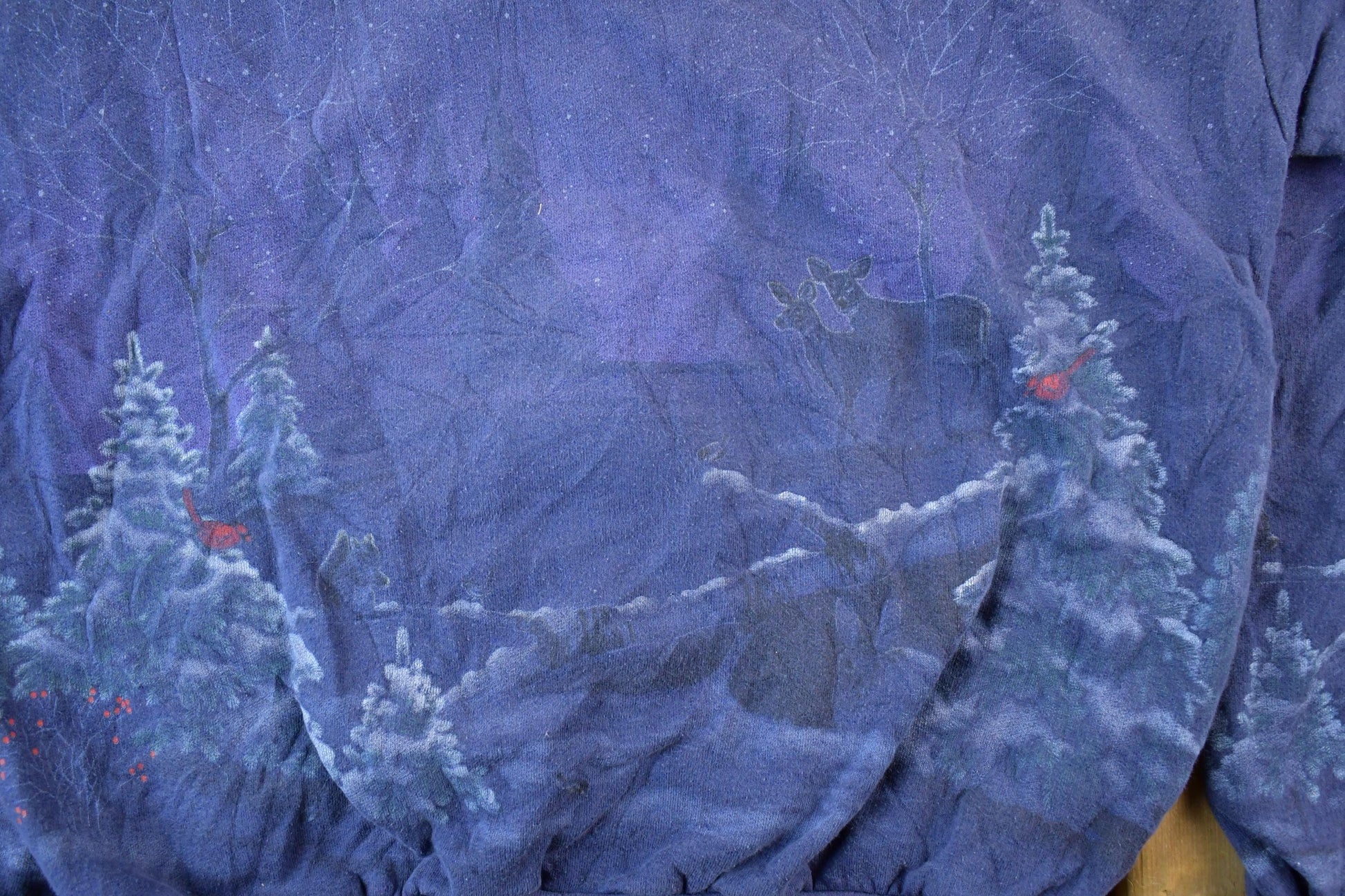 Vintage 1990s Forest Nature Landscape Graphic Cardigan Sweatshirt Women's Medium from propervintagecanada