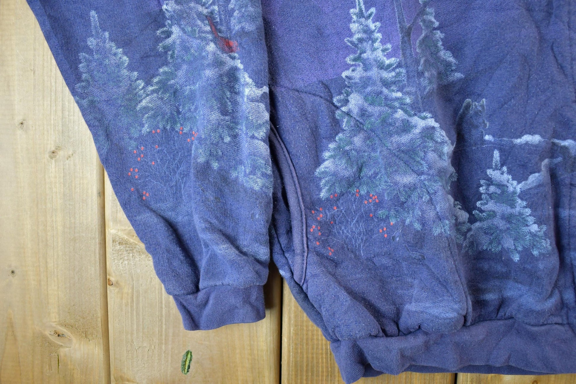 Vintage 1990s Forest Nature Landscape Graphic Cardigan Sweatshirt Women's Medium from propervintagecanada