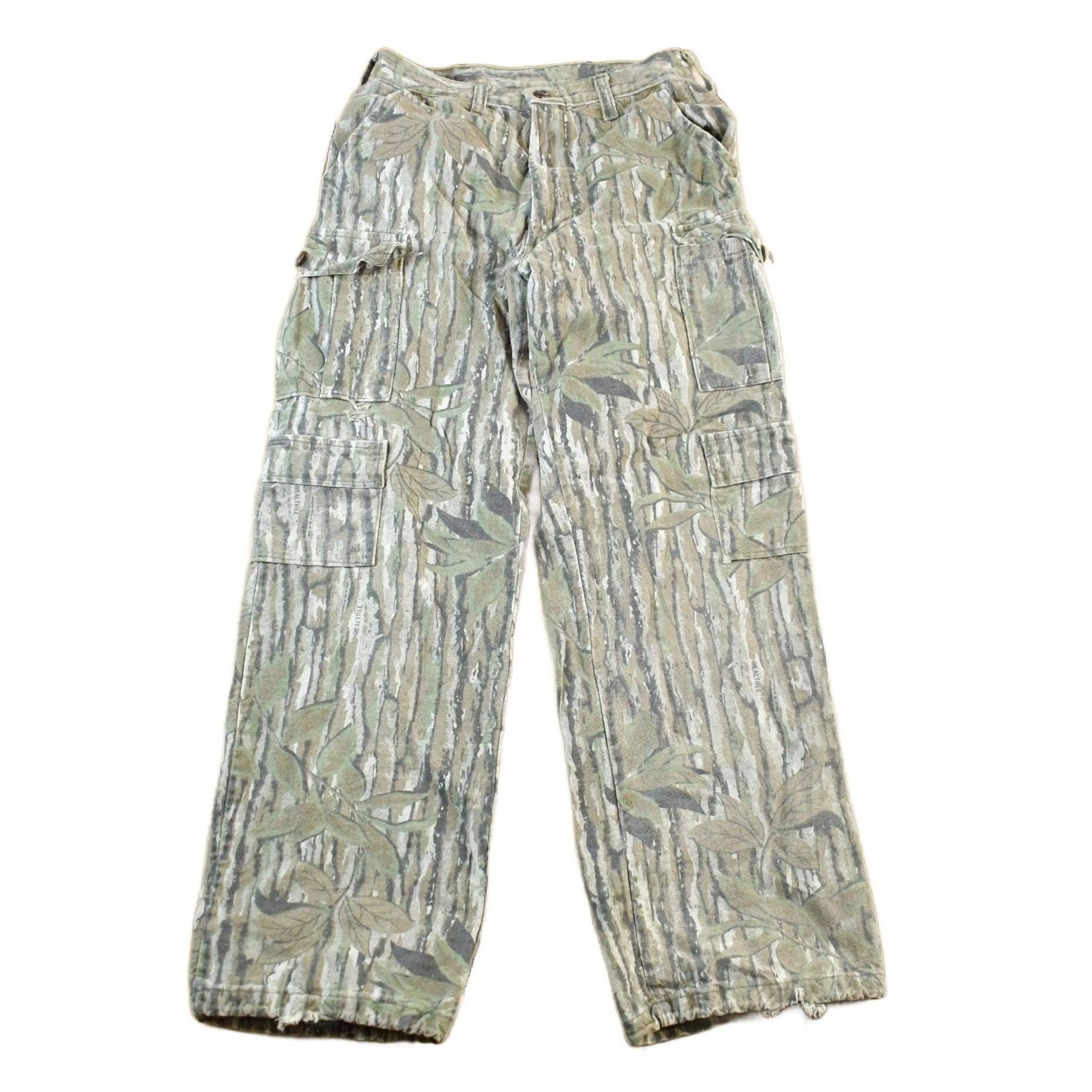 Vintage 1990s Forest Tree Camo Cargo Hunting Pants Men's 28 x 29 from propervintagecanada