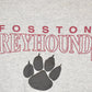 Vintage 1990s Foston Greyhounds Graphic Print Collegiate Crewneck Sweatshirt Men's L from propervintagecanada