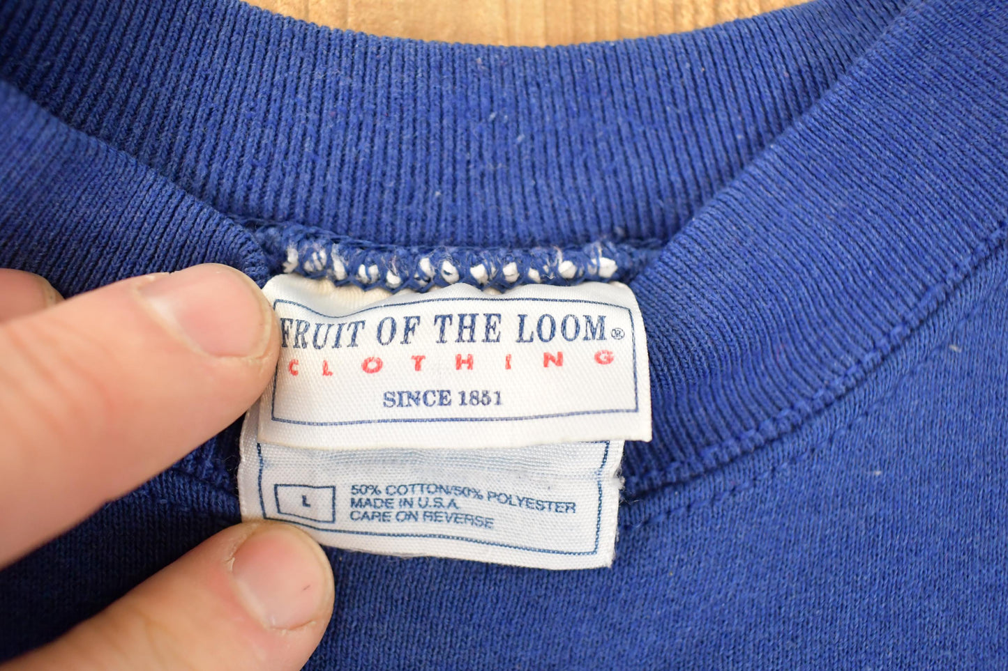 Vintage 1990s FOTL Blank Crewneck Sweatshirt Mens L from propervintagecanada