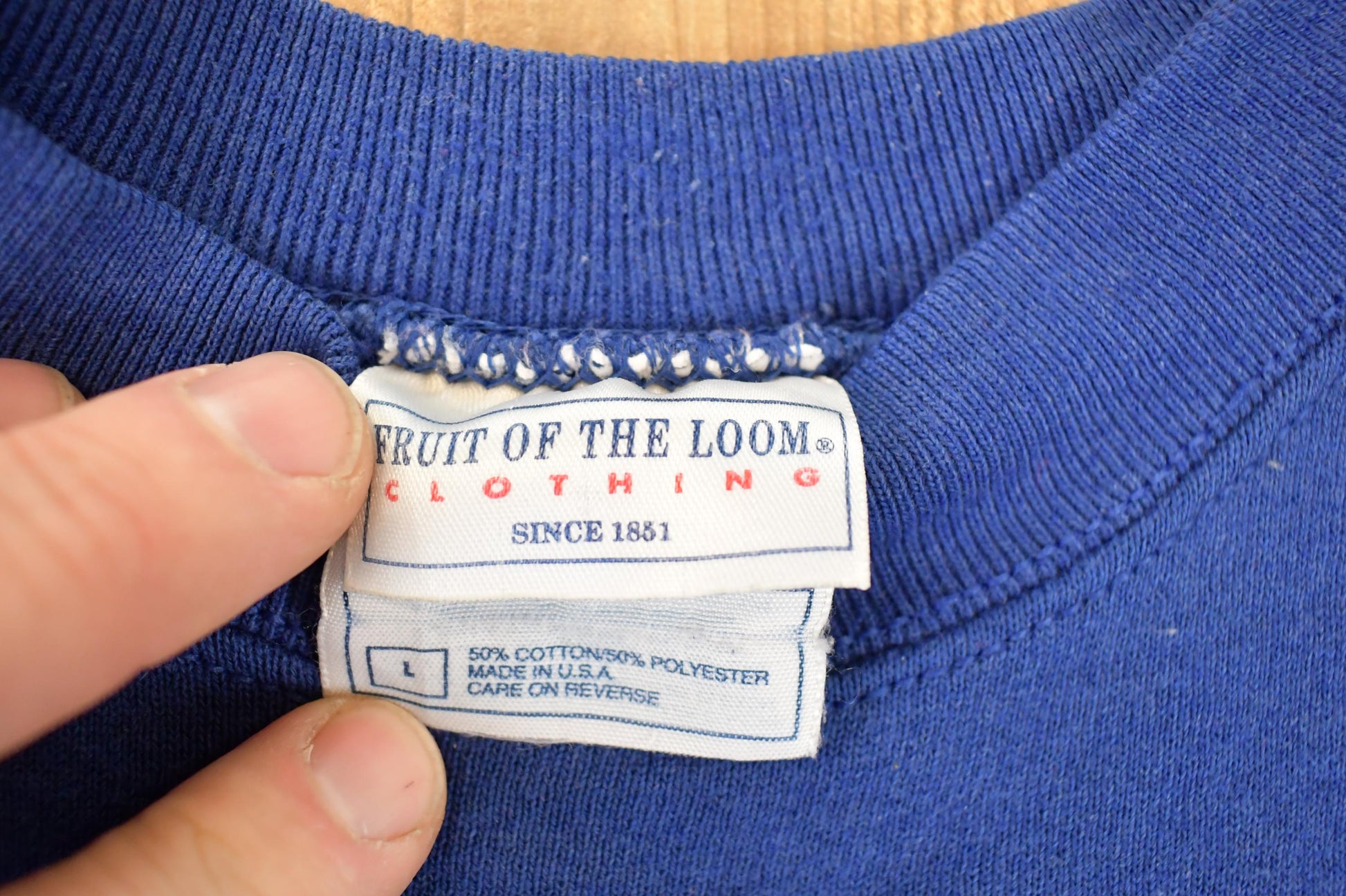 Vintage 1990s FOTL Blank Crewneck Sweatshirt Mens L from propervintagecanada
