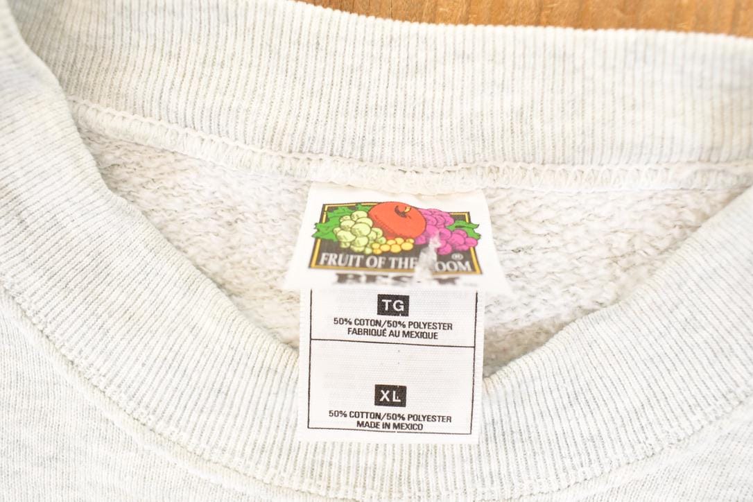 Vintage 1990s FOTL Blank Heather Gray Crewneck Sweatshirt Mens L from propervintagecanada